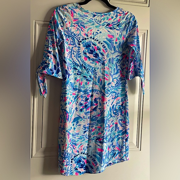 NWOT Lilly Pulitzer Preston Dress With Tie Sleeves In Breakaway TWave Party - Picture 15 of 15